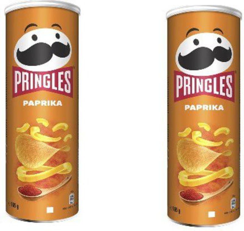 Pringles PAPRIKA IMPORTED CHIPS 165gms ( Pack of 2 ) Chips  (2 x 165 g)