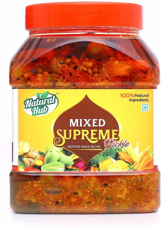 Natural Hub Homemade Mixed Indian Vegetables Pickle,Mix Pickle, Achaar Mixed Vegetable Pickle  (1000 g)