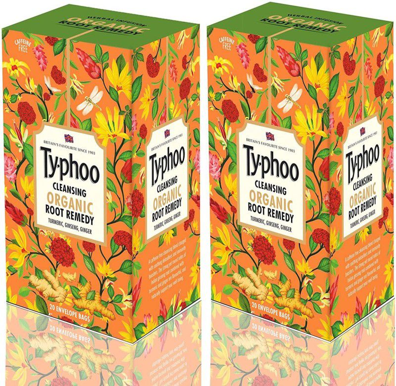 typhoo Root Remedy Cinnamon, Ginseng, Turmeric, Cinnamon Herbal Infusion Tea Bags Box  (2 x 20 Bags)