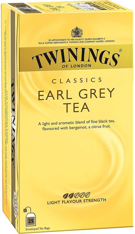 TWININGS Earl Grey Tea, 25 Tea Bags - 50g Assorted Tea Bags Box  (50 g)