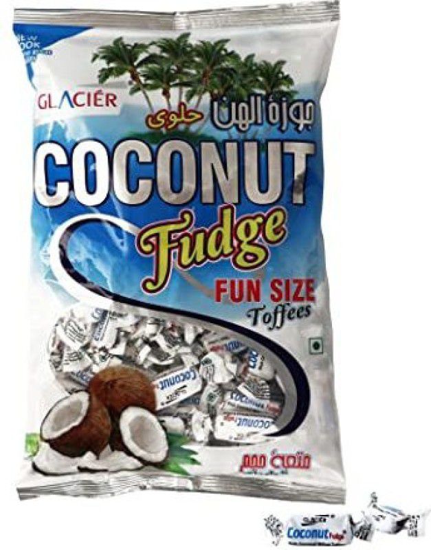 Glacier Coconut Fudge Fun Size Toffee| Real Nariyal Taste Fudges  (525 g)