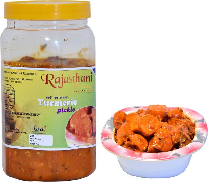 Rajasthani Swaad Raw Turmeric Pickle Healthy And Tasty Marwadi Kachi Haldi Achar Turmeric Pickle  (800 g)