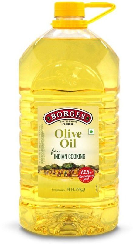 BORGES Indian cooking Olive Oil PET Bottle  (5 L)