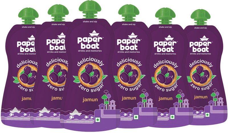 Paper boat Jamun Zero Sugar Juice  (6 x 0.2 L)