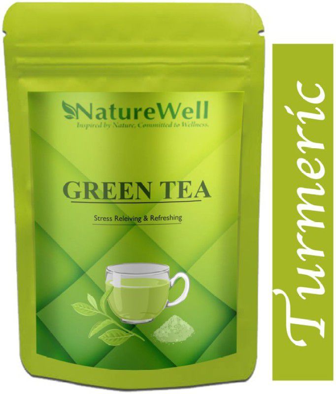 Naturewell Green Tea for Weight Loss | 100% Natural Green Loose Leaf Tea | Turmeric Flavor Green Tea Pouch Ultra (T1421) Green Tea Pouch  (1600 g)