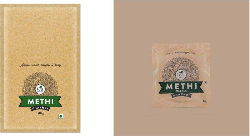 teapost Methi Khakhra 40 gm x Methi Bhakhri 60gm - pack of 5  (5 x 100 g)