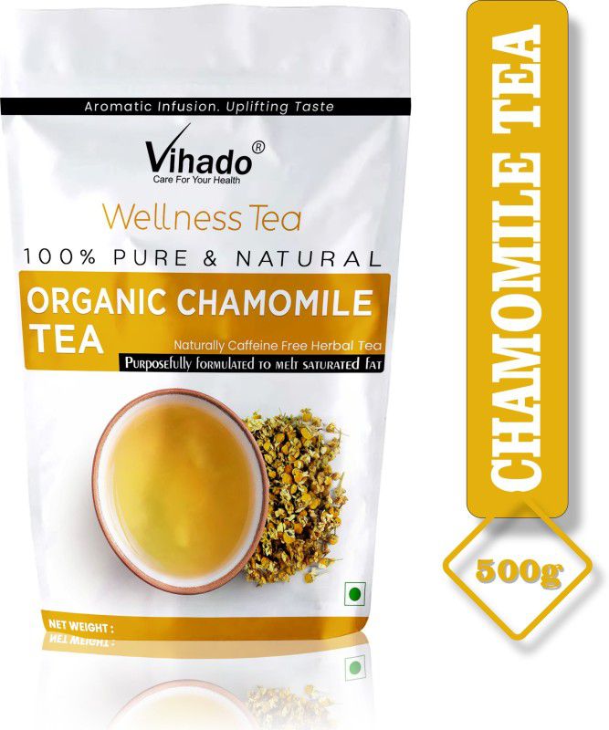 Vihado 100% Natural Chamomile Flower Tea - 500g Chamomile Herbal Tea Pouch  (500 g)