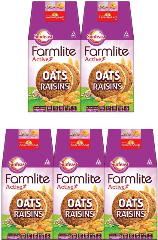 Sunfeast Farmlite Active Cookies  (150 g, Pack of 5)