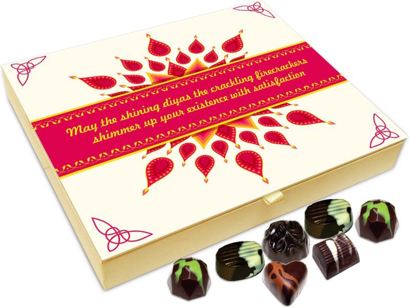 Chocholik Diwali Sweets - May The Shining Diwali Candles Brighten Up Your Life Chocolate Box - 20pc Truffles  (240 g)