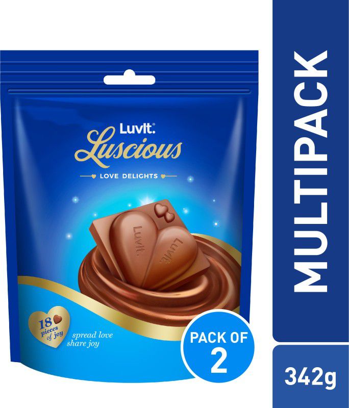 LuvIt Luscious Love Delights Chocolates, 171g - Pack of 2 Bars  (2 x 175 g)