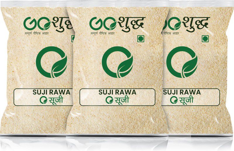 Goshudh Suji / Rava 1Kg Each (Pack of 3)- 3000g  (3 kg, Pack of 3)