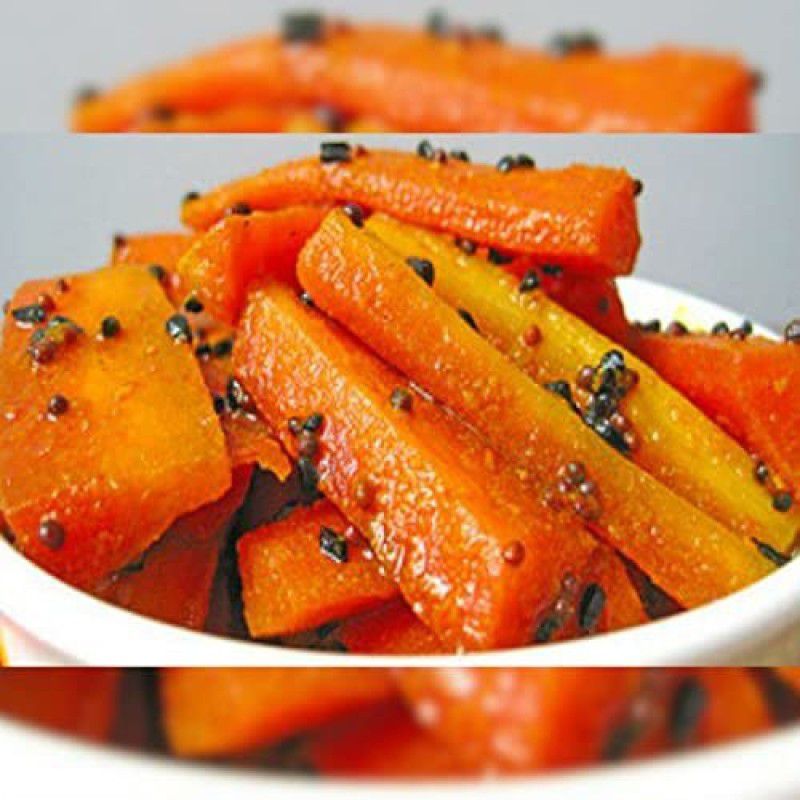 Veganic Carrot Pickle | Handmade Gajar Ka Achar | Ready to eat Premium Carrot Pickel Carrot Pickle  (400 g)
