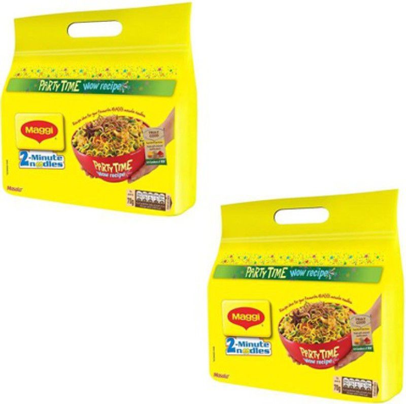 Maggi 2-Minute Instant Noodles - Masala, 1120g Instant Noodles Vegetarian (560G*2) Instant Noodles Vegetarian  (2 x 560 g)