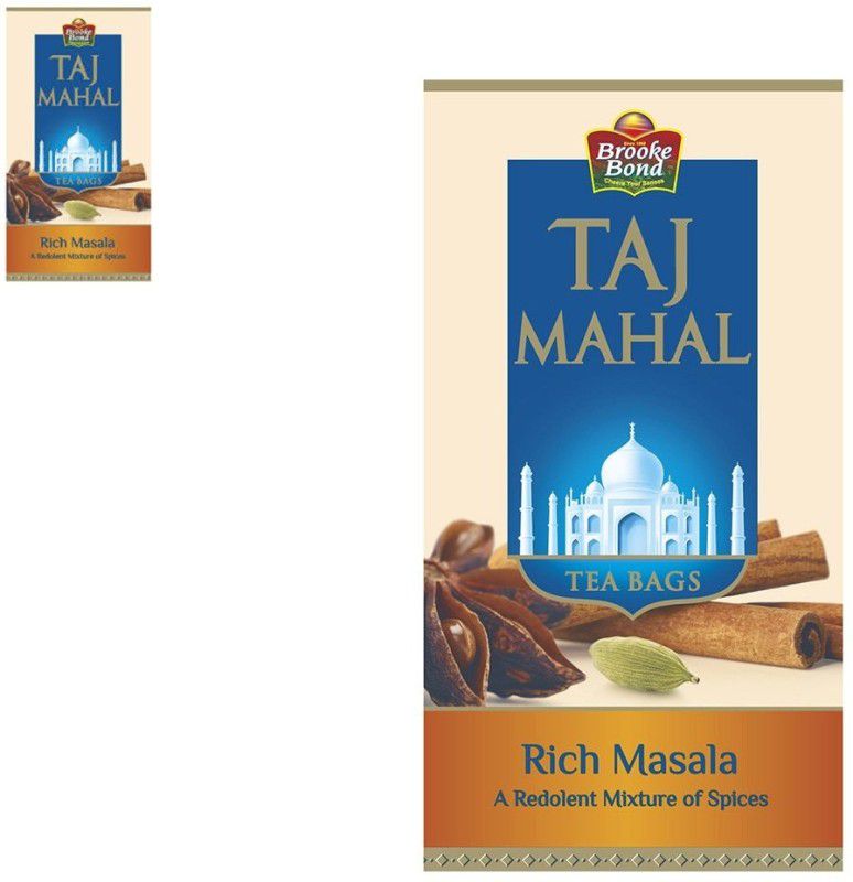 Taj Mahal RICH MASALA REDOLENT MIXTURE SPICES TEA BAG 25 BAGS X 2 BOX Spices Masala Tea Bags Box  (2 x 25 Bags)