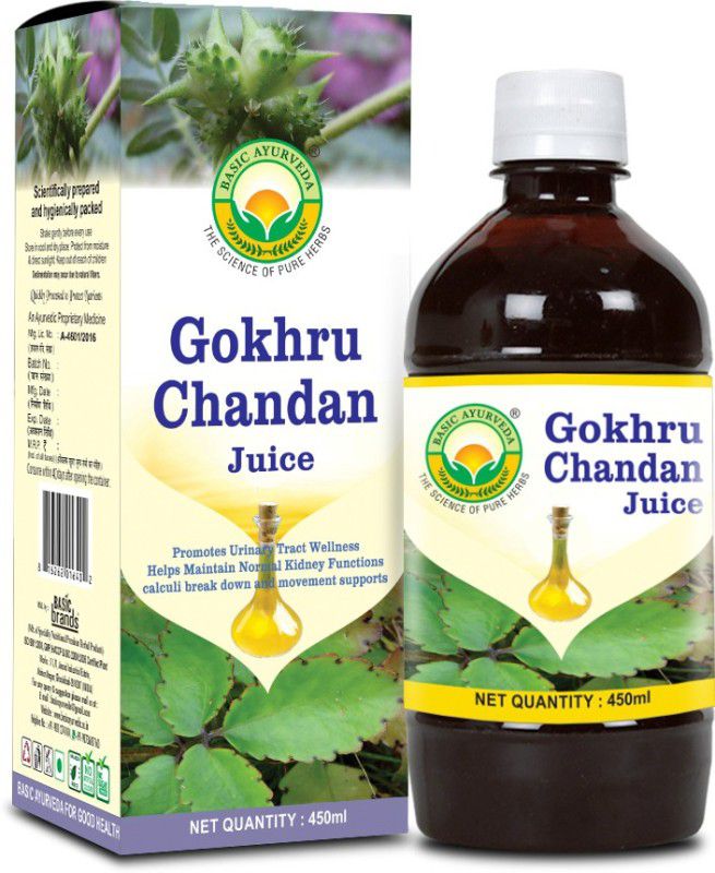 Basic Ayurveda Gokhru Chandan Juice  (2 x 450 ml)