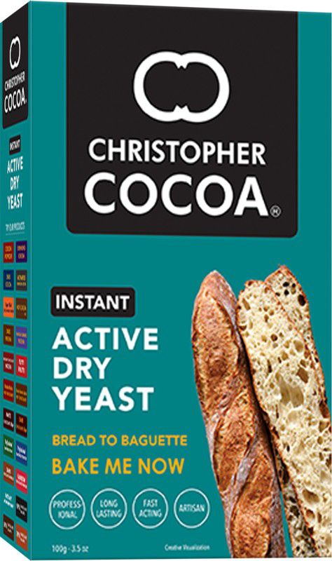 Christopher Cocoa Instant Active Dry Yeast 100g (Bake Bread, Cake, Pizza, Dough) Yeast Powder