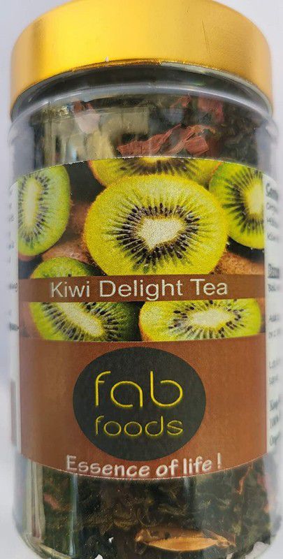 fab foods Kiwi Green Tea (35Cups)Premium Loose leaf Green Tea| With 2 re-usable Tea Bags Kiwi Tea Plastic Bottle  (50 g)