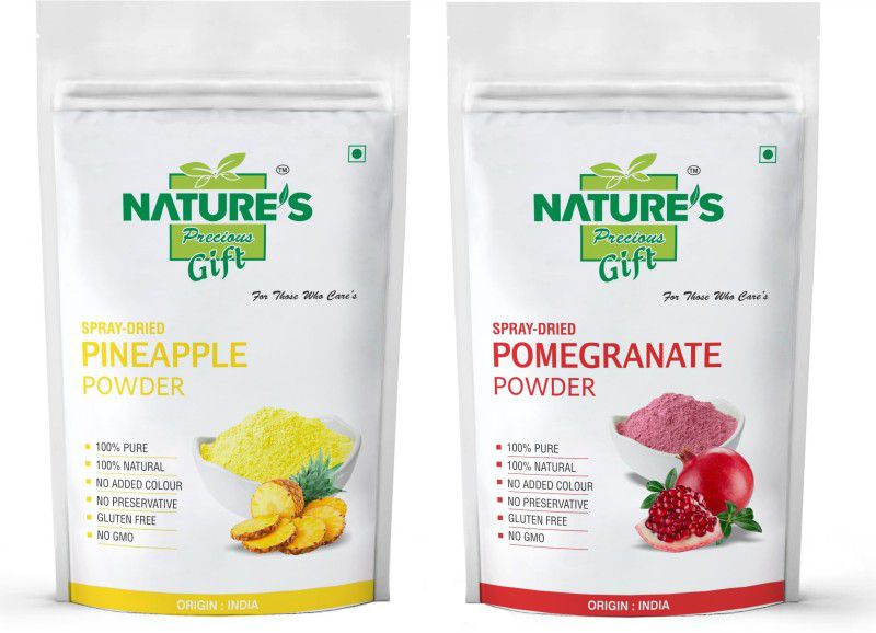 Nature's Precious Gift Pineapple Powder & Pomegranate Powder - 1 KG Each Combo Pack  (2 kg, Pack of 2)