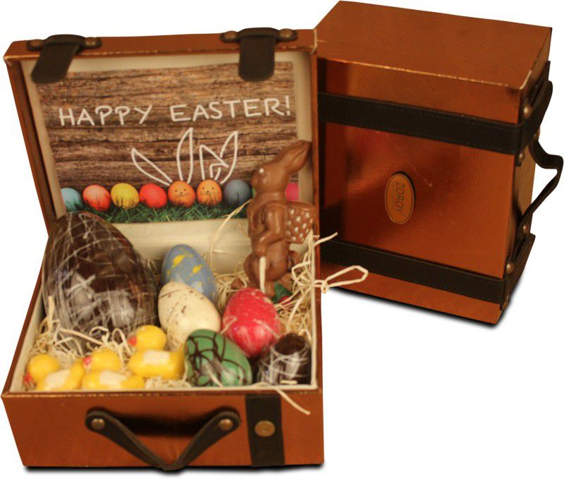 Zoroy Luxury Chocolate Easter Eggs Ducks Bunnies Suitcase Gift Hamper Box Combo Online Chocolate Pack Combo  (350 - G)