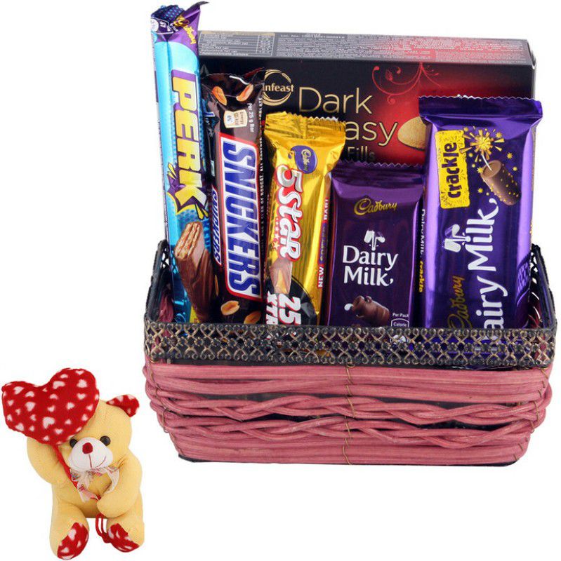 SurpriseForU Combo Of Dairy Milk Crackle and Dark Fantasy With Heart Teddy Bars  (31 g)