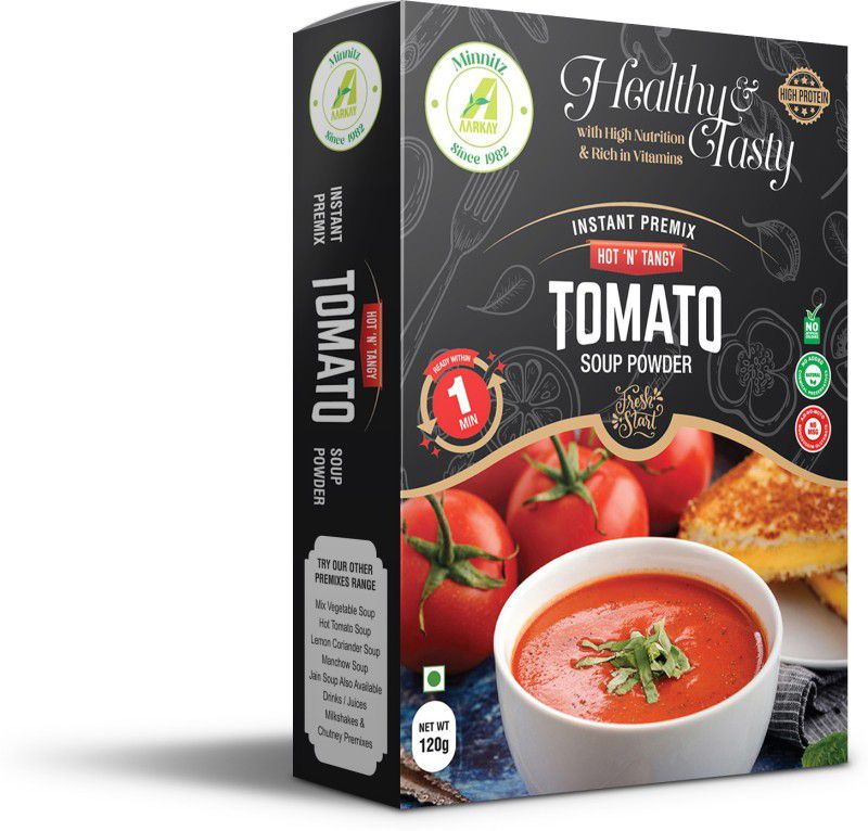 AARKAY Minnitz Instant Tomato Soup 480 G  (Pack of 4, 480 g)