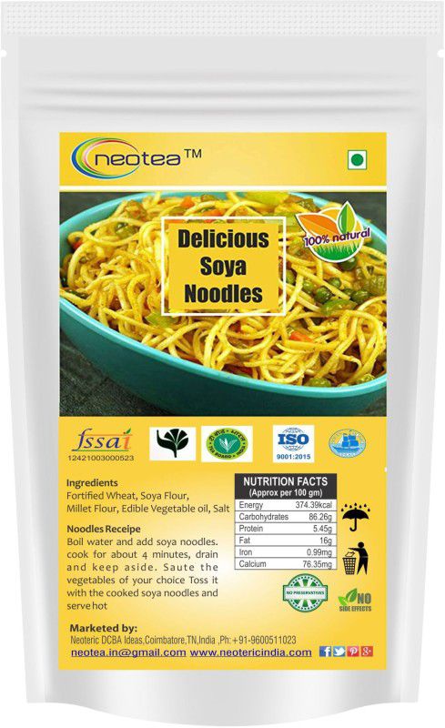 neotea Delicious SOYA Noodles - 300g Instant Noodles Vegetarian  (300 g)