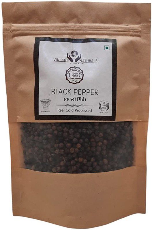 Vikeshi Naturals Whole Black Pepper |Black Pepper Real Cold Processed 50gms  (50 g)