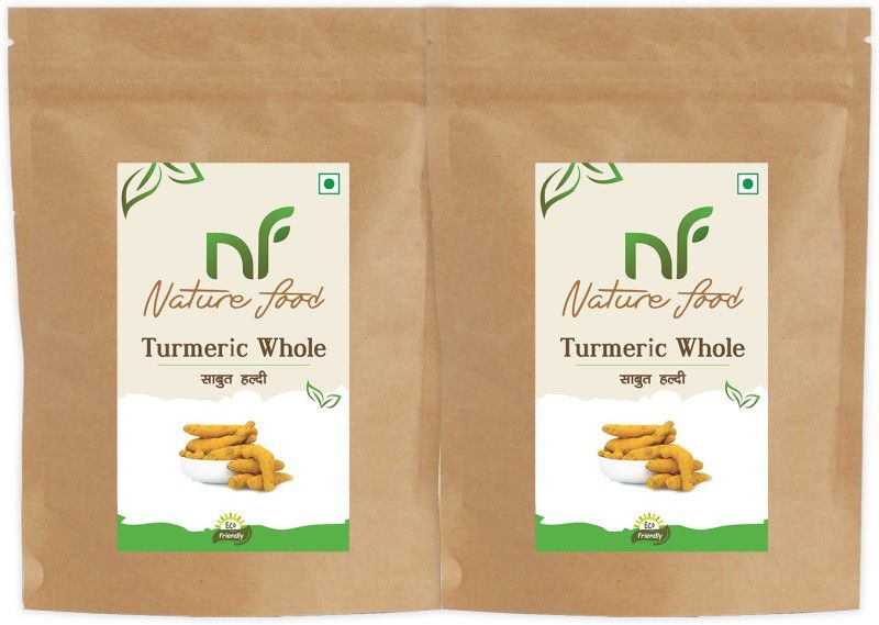 Nature food Best Quality Whole Turmeric / Sabut Haldi - 500gm (250gmx2)  (2 x 0.25 kg)