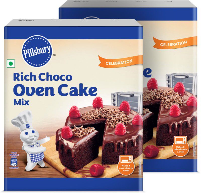 Pillsbury Oven Cake Mix, Rich Choco, (Pack of 2- 285 Grams Each) 570 g  (Pack of 2)