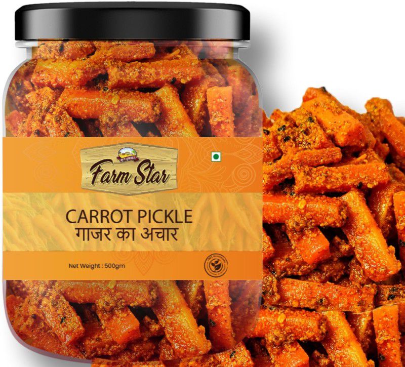farm star Gajar ka Achar - Fresh & Homemade Carrot Pickle Carrot Pickle  (500 g)