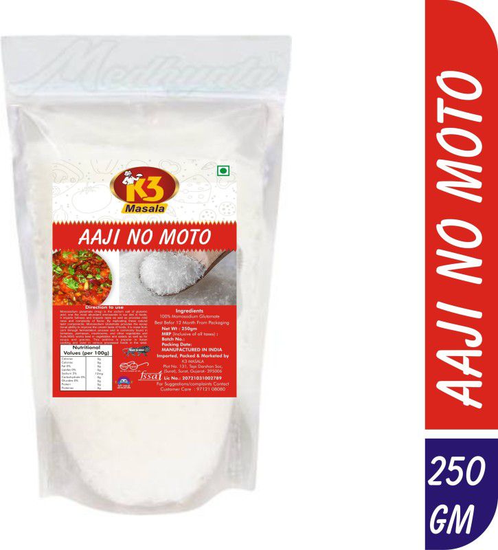 K3 Masala Premium Ajinomoto (Chinese Salt Monosodium Glutamate) (250G) . Monosodium Glutamate (MSG) Crystals  (250 g)