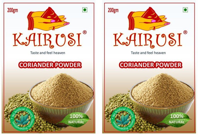 KAIRUSI Coriander Powder Pack of 2  (2 x 200 g)