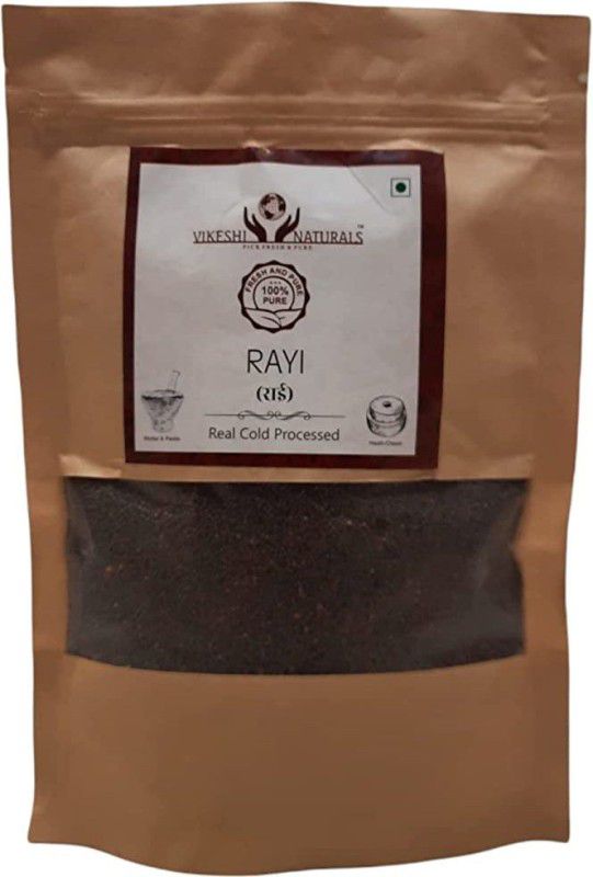 Vikeshi Naturals Rayi Seeds | Rai Real Cold Processed 500gms, Pack of 1, 100% Natural  (500 g)