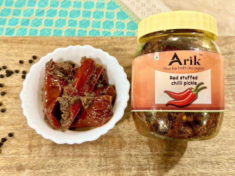 Arik Home Made Red Stuffed Chilli Pickle Red Chilli Pickle  (475 g)
