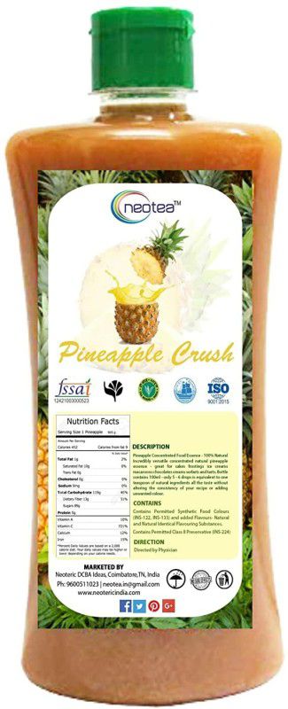 neotea Pineapple Crush Contains Real Fruit Pulp Gluten Free Low Fat  (250 ml)