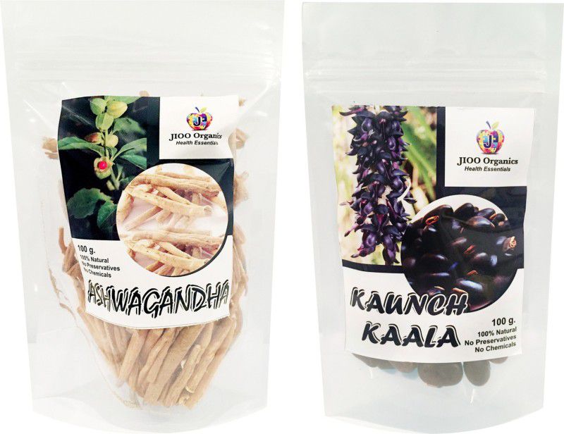 Jioo Organics Ashwagandha & kuch kala Combo Combo  (Ashwagandha & kuch kala Combo 100 g Each)