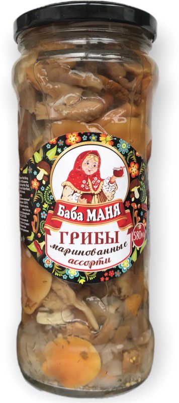 Baba Maha Sliced Pickled Mushroom 580gm (Product of Germany) Mushroom  (530 g)