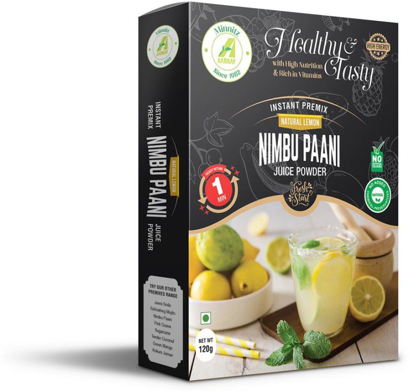 AARKAY Minnitz Fresh and Delicious Nimbu Paani Juice Powder  (2 x 120 ml)