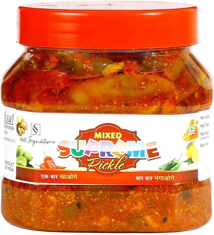 self signature Mother Made Mixed Pickle, Vegetables, Different Flavours Ka Achaar Ka Achaar Mixed Pickle  (500 g)
