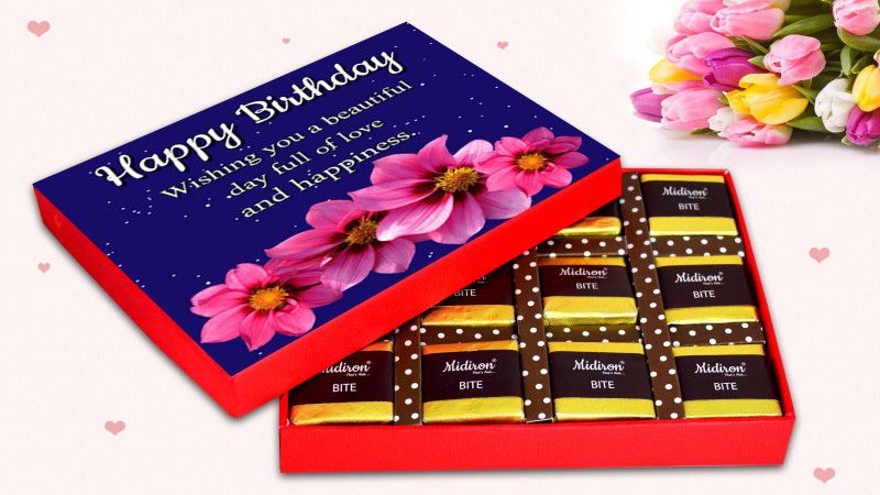 Midiron Happy Birthday Chocolate Box, Gift for Wife, Husband, Brother, Sister, Lover, Girlfriend, Boyfriend and Someone Special, Birthday Gift Fudges  (144 g)