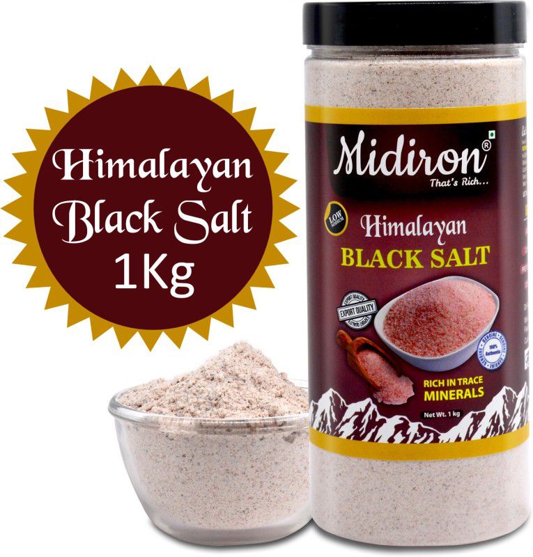 Midiron Premium Quality Himalayan Black Salt (Kala Namak) 1 Kg Black Salt  (1 kg)