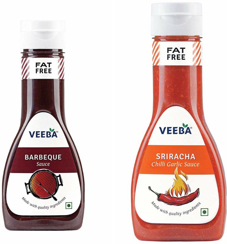 VEEBA Barbeque & Sriracha Chilli Garlic Sauce Sauces  (650 g)