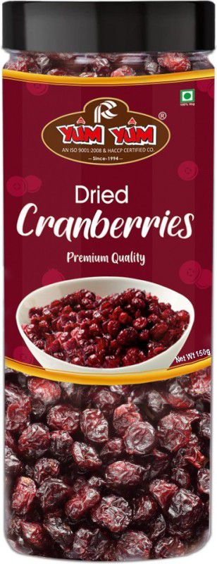 YUM YUM Premium American Whole Dried Cranberry 150g Cranberries  (150 g)