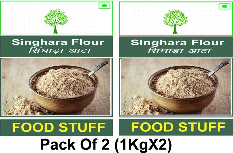 FOOD STUFF Best Quality Singhara Atta/Chestnut Flour Pack -(1KgX2)  (2 kg, Pack of 2)