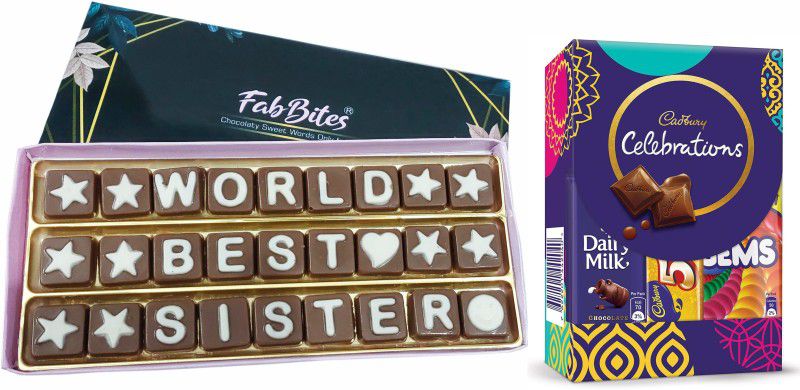 FabBites Gift for Sister/Didi Birthday Chocolates|World Best Sister Chocolate Bars  (2 x 75 g)