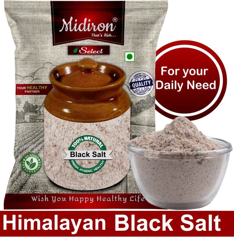 Midiron Premium Quality Himalayan Black Salt (1 KG) Black Salt  (1 kg)