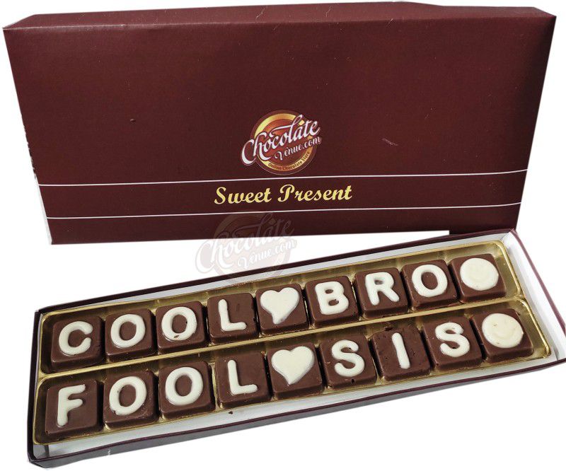 FabBites Cool Bro Fool Sis chocolate message special gift for rakshabandhan Bars  (1 Units)