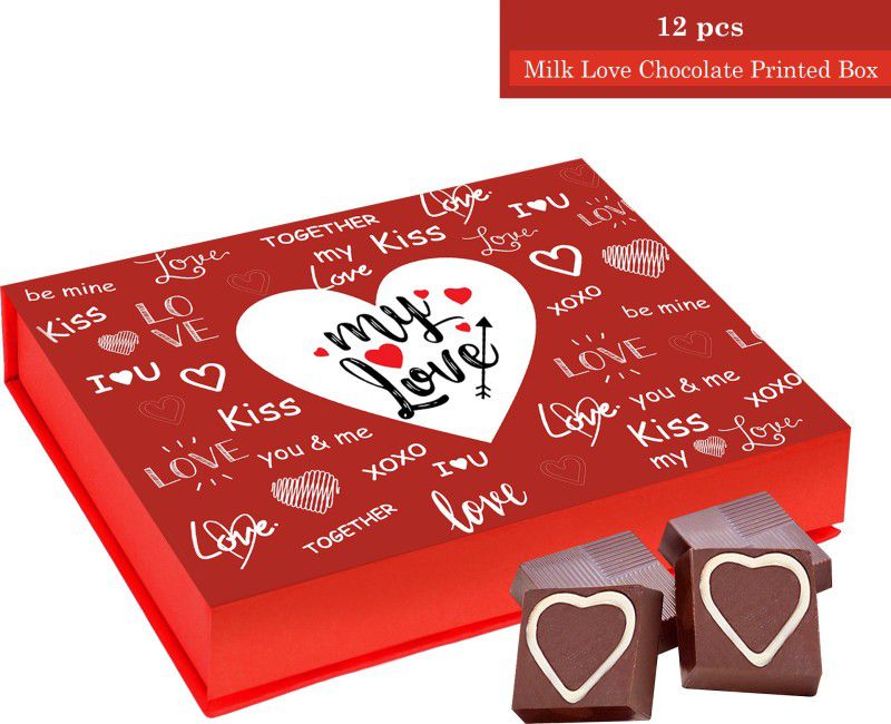 Chocoloony My Love Chocolate Box 12 pcs for Wife, Husband, Girlfriend, Boyfriend and Lover Truffles  (12 Units)