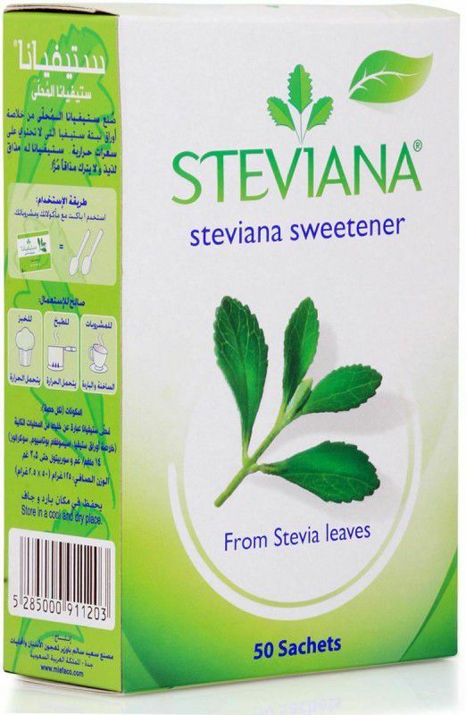 Steviana Sweetener From Stevia Leaves 50 sachets Sweetener  (125 g)