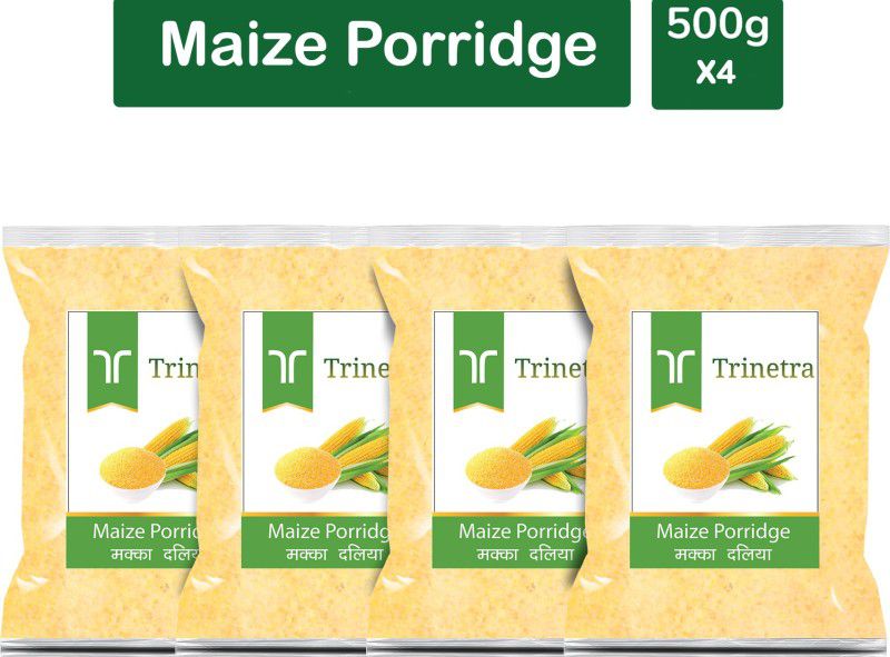 Trinetra Best Quality Makka Daliya (Maize Porridge)-500gm (Pack Of 4) Pouch  (4 x 500 g)
